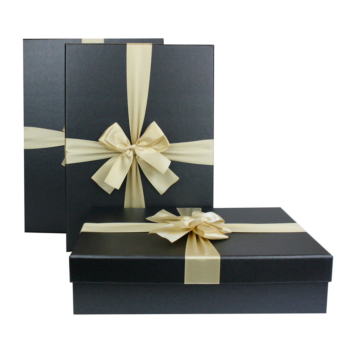 Stylish Luxury Black Gift Boxes in Three Sizes
