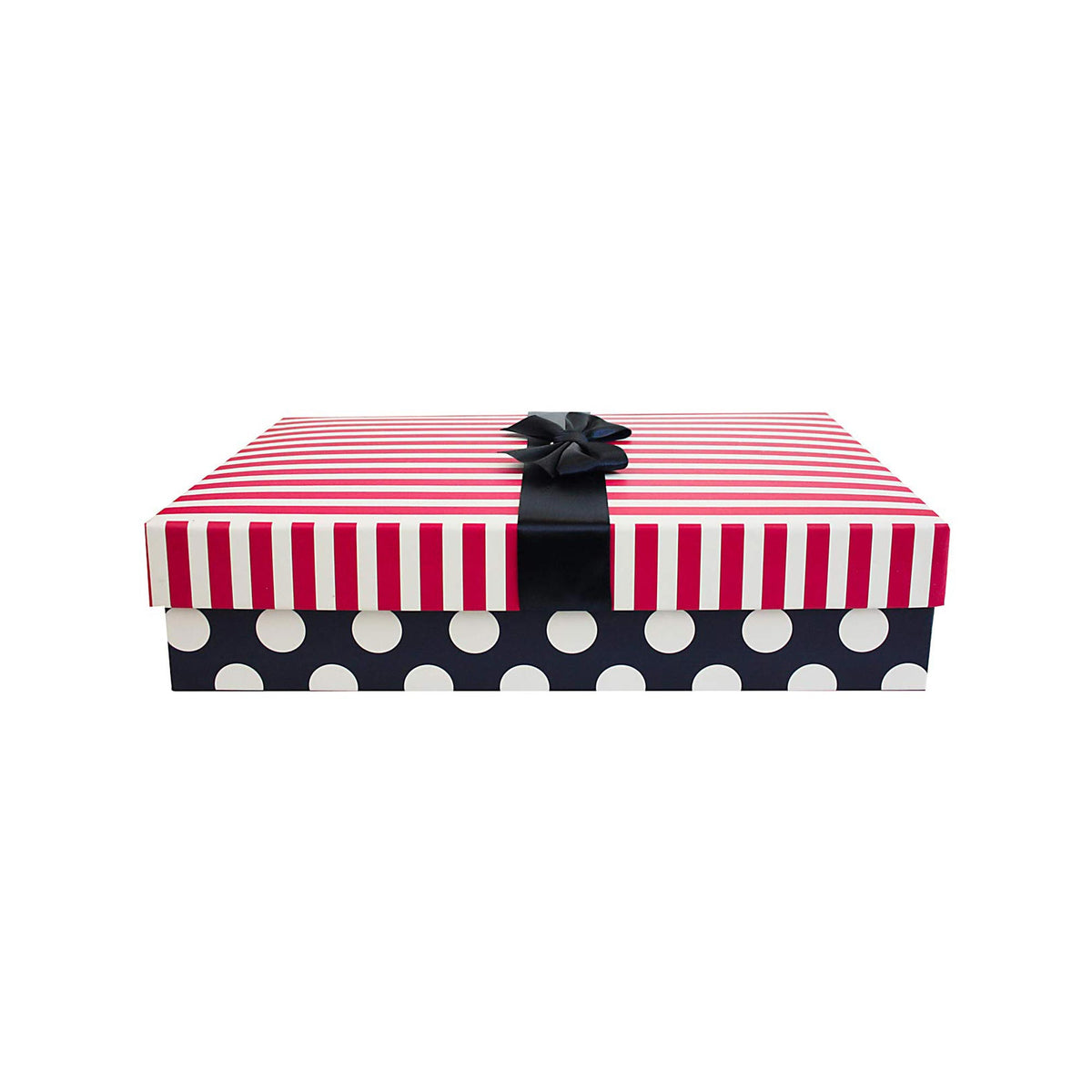 Pink Blue Stripes Polka Gift Box - Single