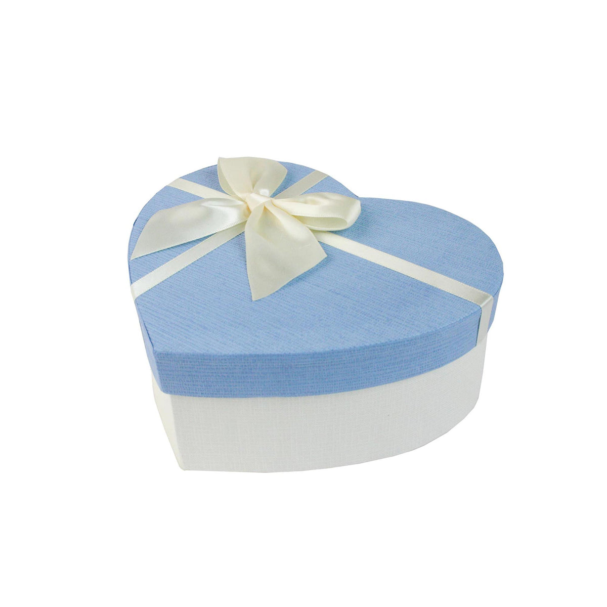 Heart Shaped White/Blue Gift Box