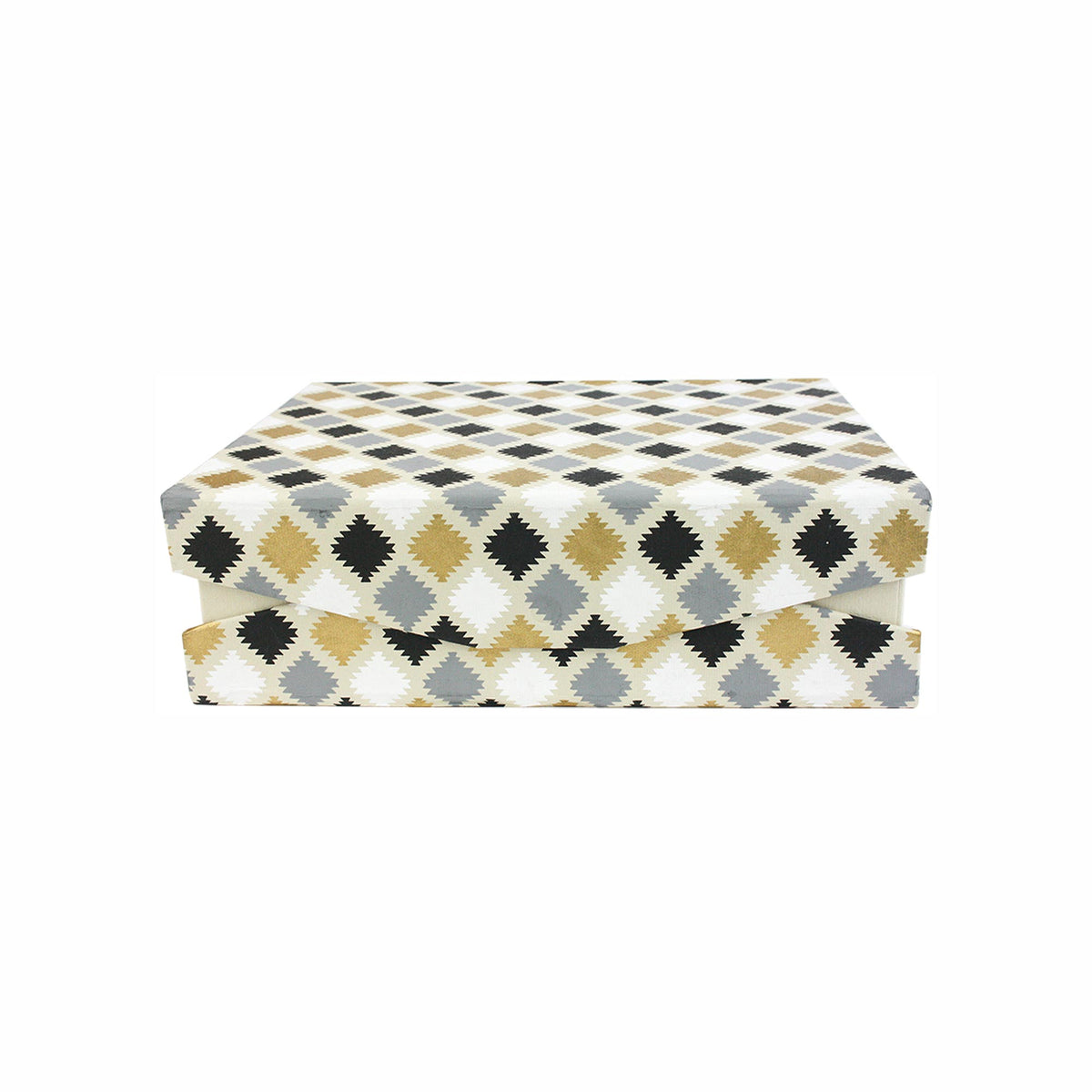 Black/Gold Geometric Gift Box by Emartbuy