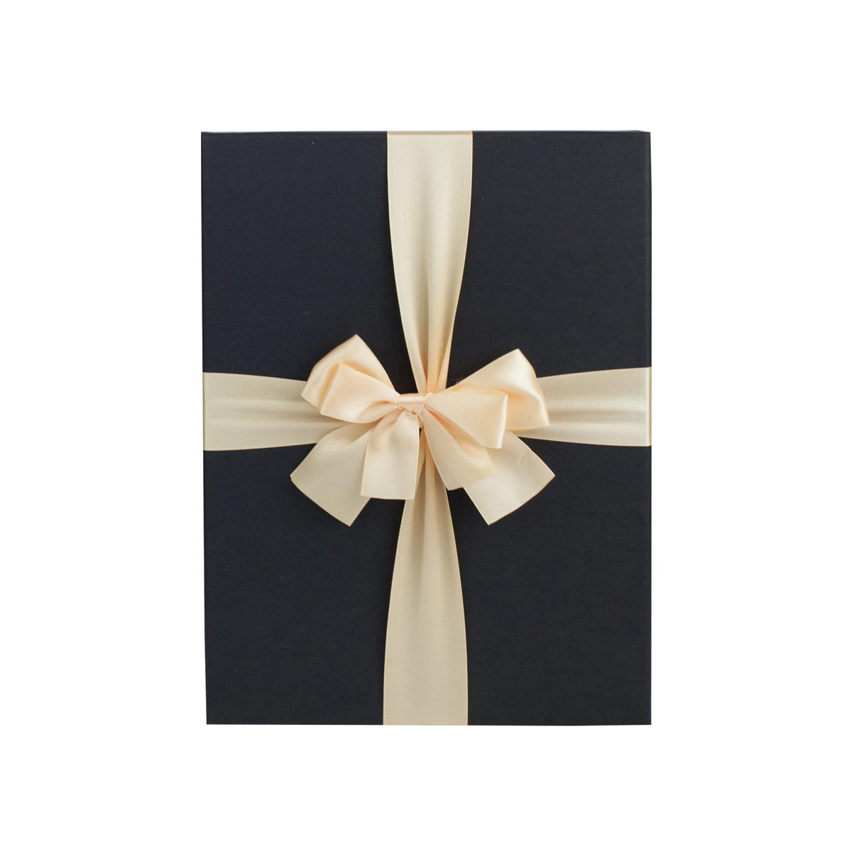 Stylish black gift box with contrasting interior