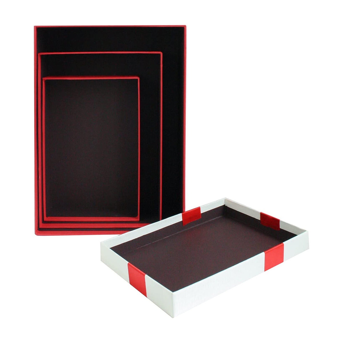 Durable red/white gift boxes for various items
