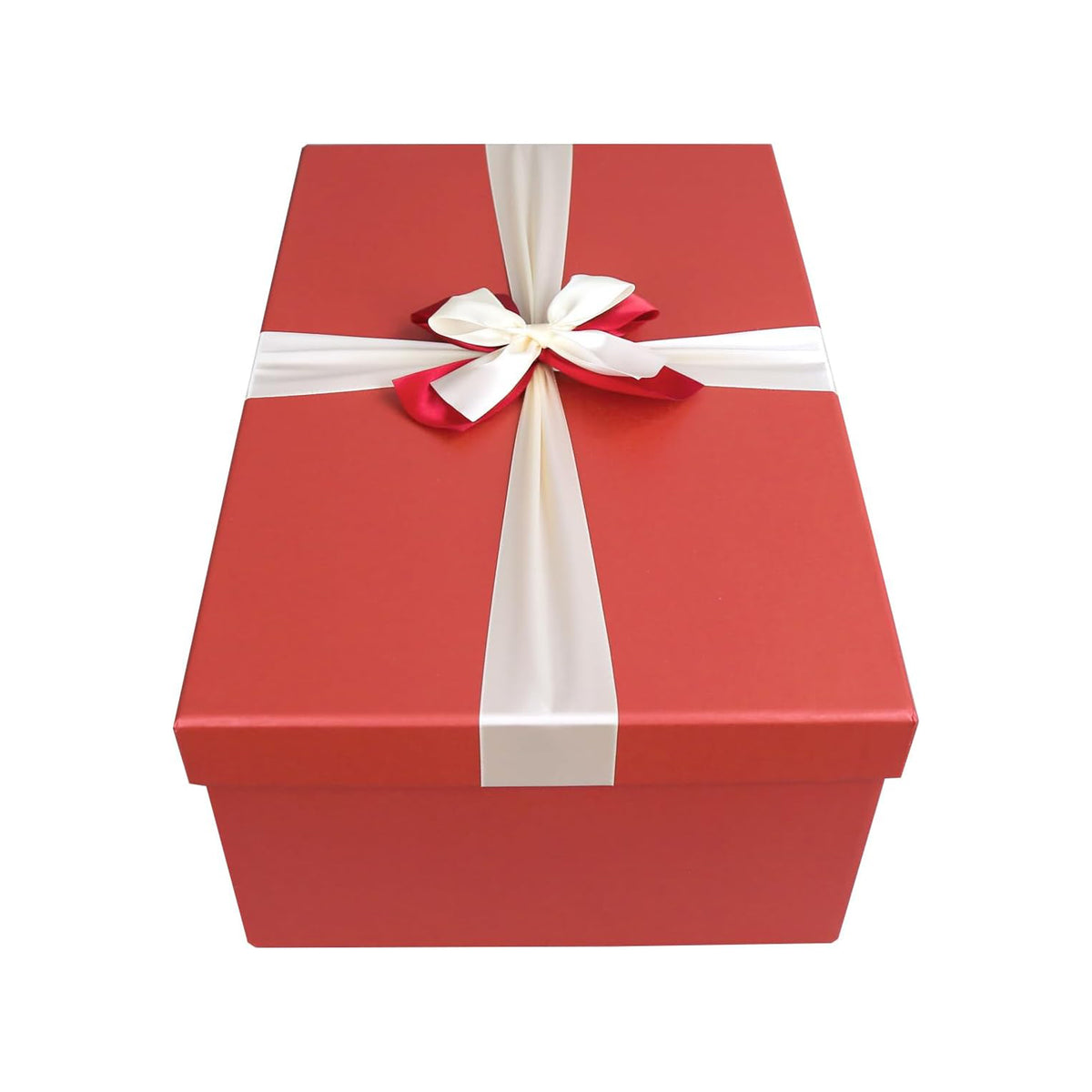 Emartbuy Luxury Oversized Red Gift Boxes with Satin Ribbon