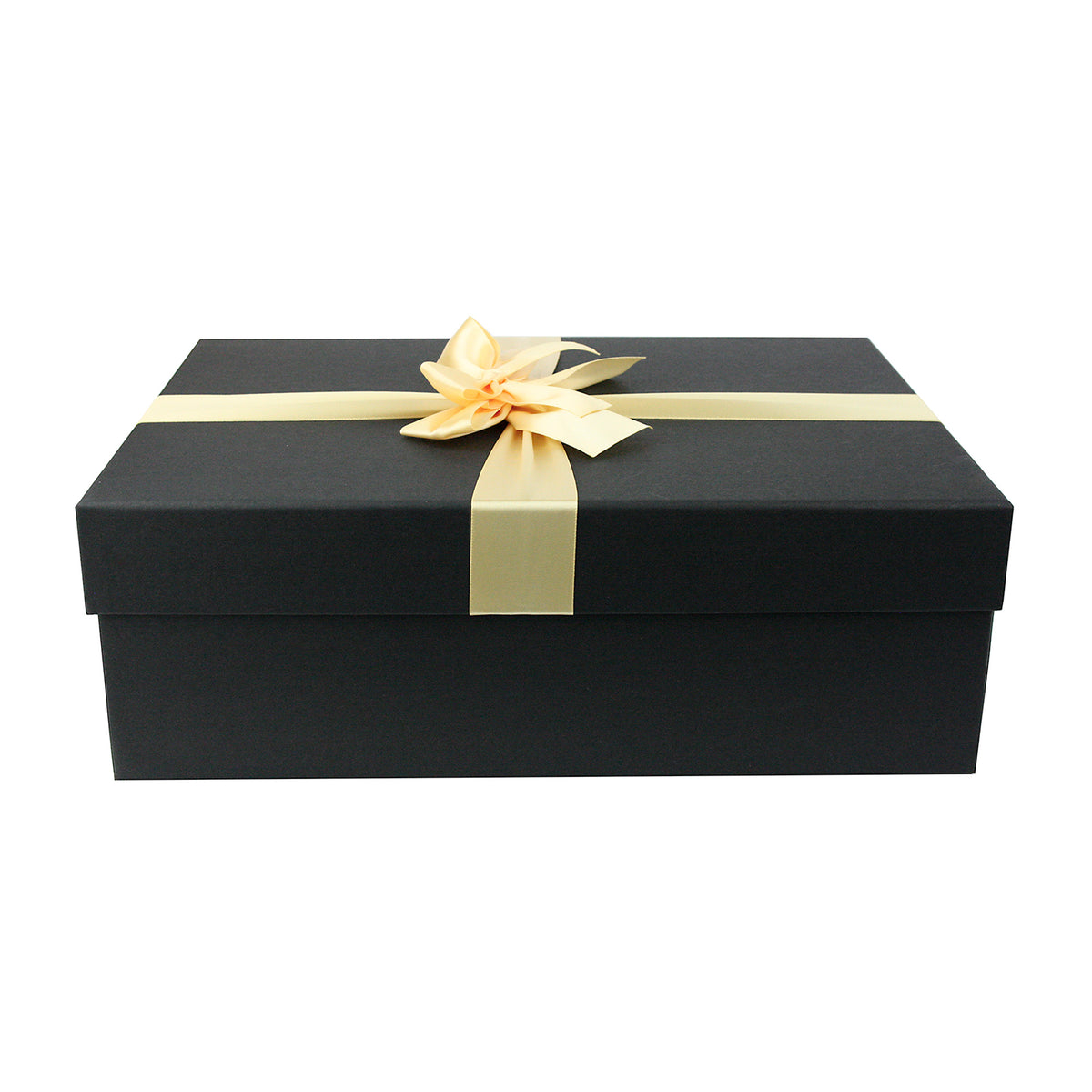 Luxury Black Rectangle Gift Box with Satin Ribbon