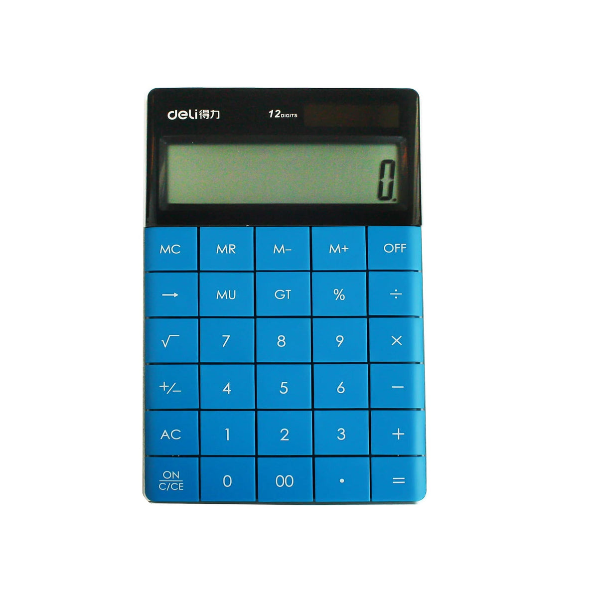 Blue Large 12-Digit Calculator - Desktop Calculator with Big Buttons