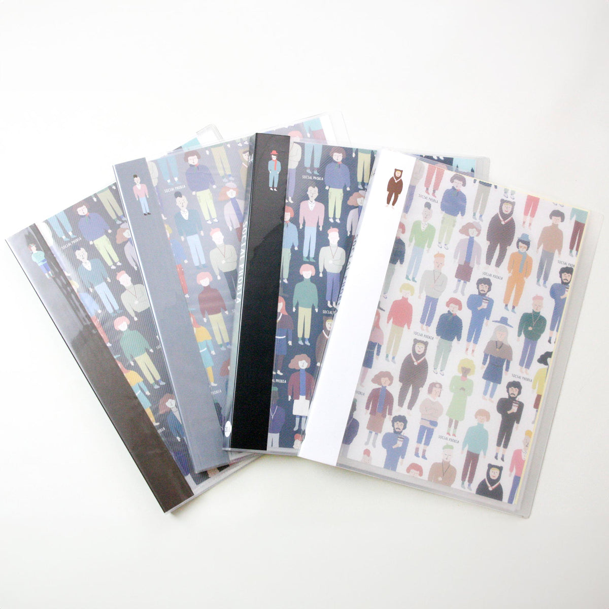 Social Phobia A4 Document Holder - 20 Sleeves, Assorted Colors