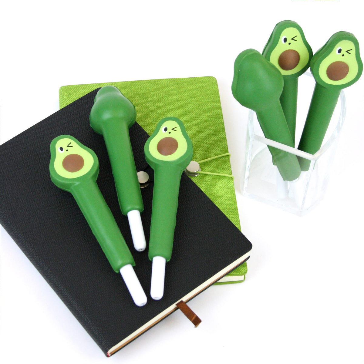 Squishy Avocado Fun: Pack of 3 Gel Pens