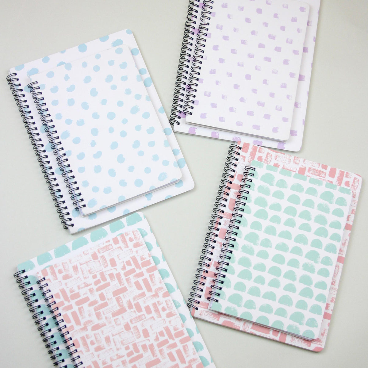 Pastel Printed Spiral Bound Journal Notebook (Design & Sizes Available)