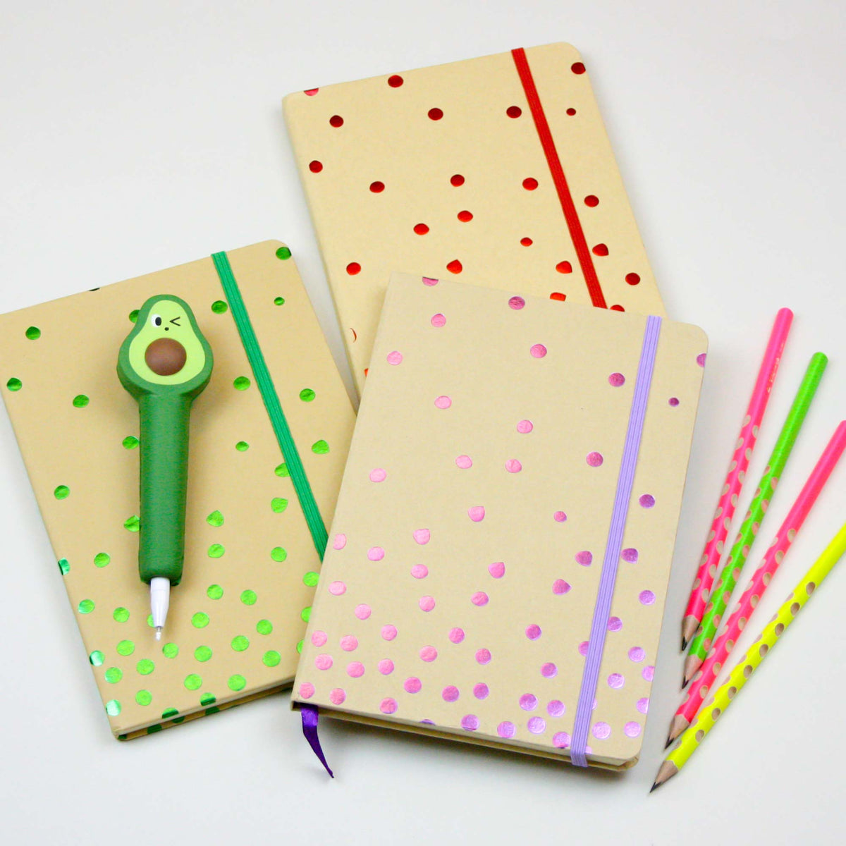 A5 Foil Polka Hardback Notebook (Colours Available)