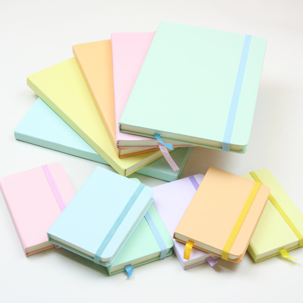 Pastel Colors Hardback Notebook - Set of 2 (A5 & A7)