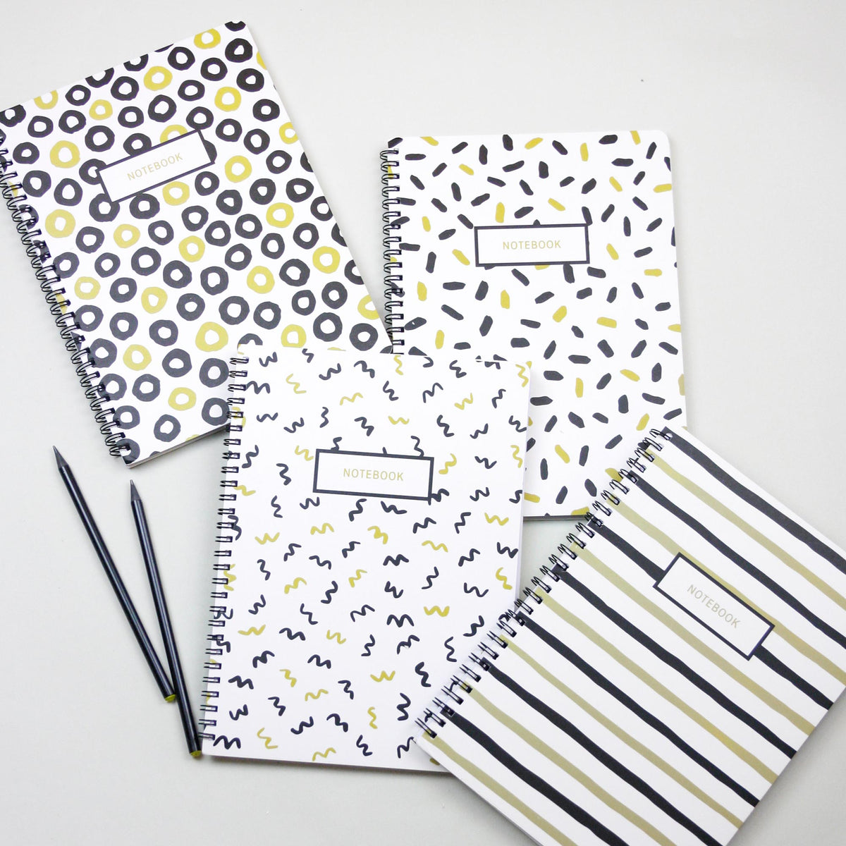 Doodle Spiral Bound Journal Notebook (Designs & Sizes Available)