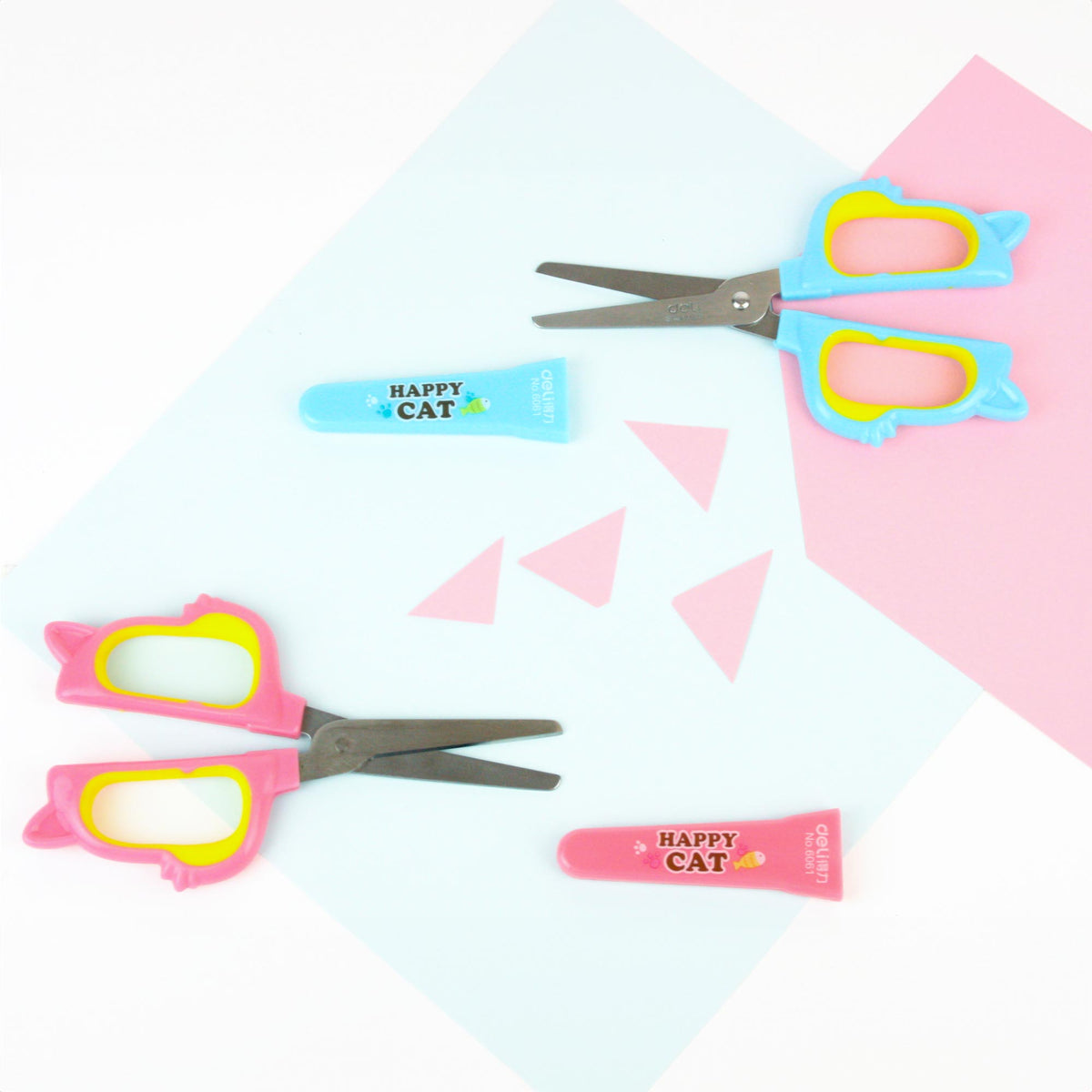 Happy Cat Hand Held Scissors - Pack of 2