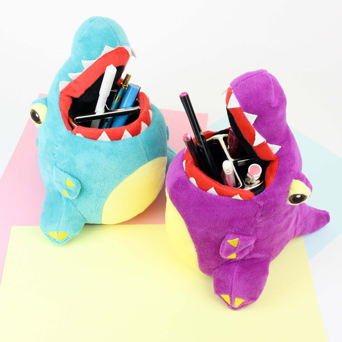 Adorable Shark Plush Pen Holder - Soft & Cuddly Desk Accessory for Kids