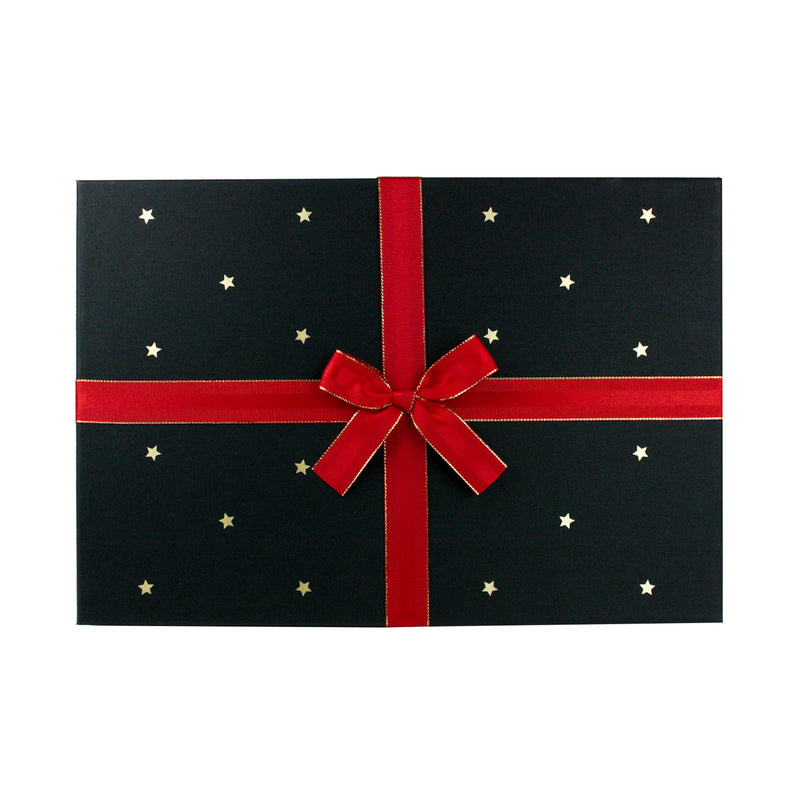 Elegant Red Gift Box with Brown Interior